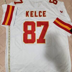 Travis Kelce #87 Kansas City Chiefs White Jersey Mens Size Large